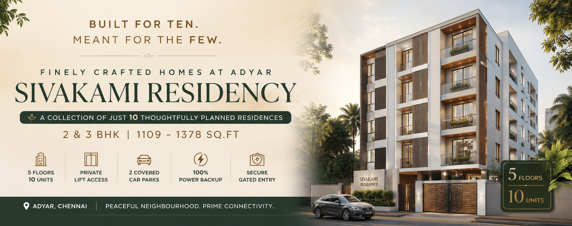 Sivakami Residency — premium 2 and 3 BHK apartments in Adyar